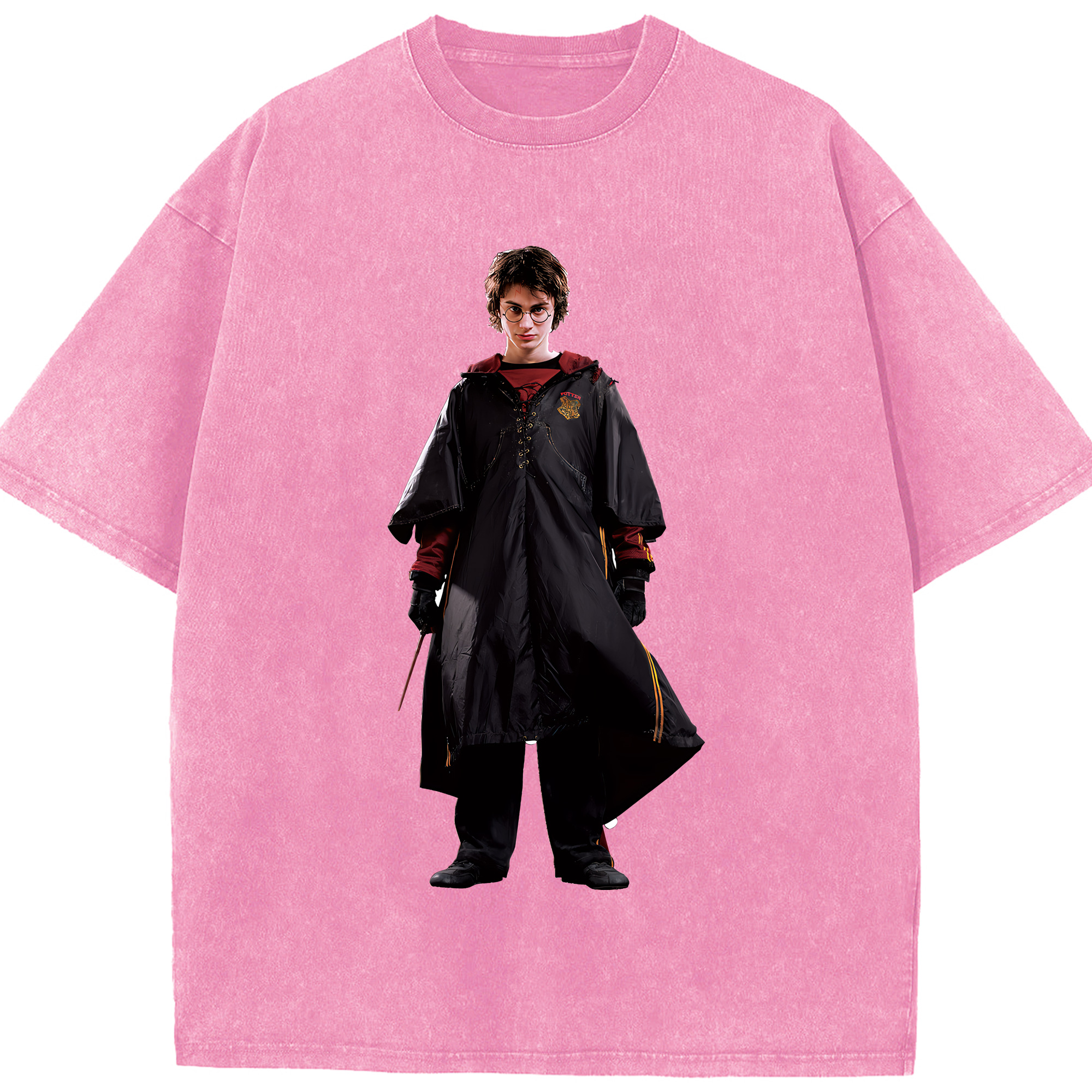 （画像用） Harry Potter ハリー・ポッターシリーズ 綿100% ヴィンテージ風 半袖Tシャツ（フロントプリント）